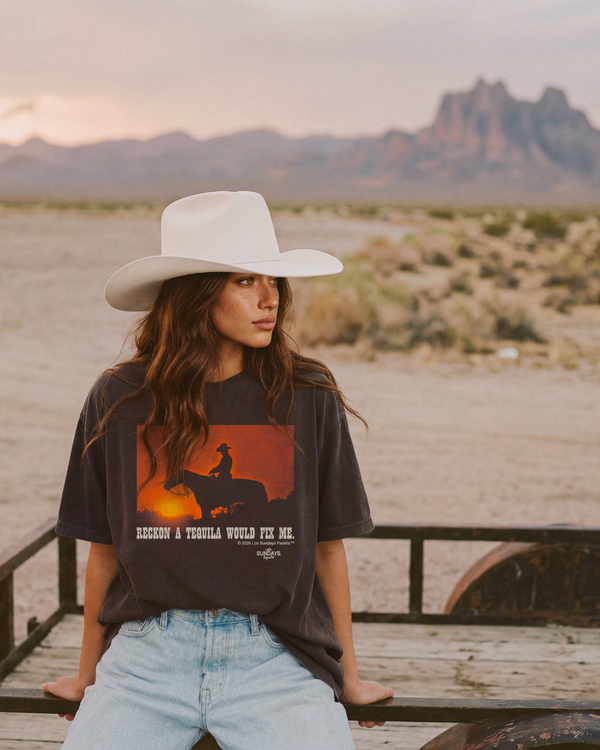 The Reckon Tee - Black / White - Broken horn