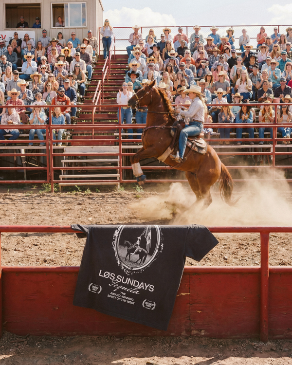 The Rodeo Queen Tee - Black / White - Broken horn