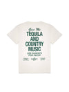 The Tequila & Country Music Tee - Blanc White/Green - Broken horn