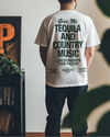 The Tequila & Country Music Tee - Blanc White/Green - Broken horn