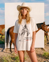 The 8 Seconds Tee - Off White / Black - Broken horn