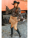 Satin Stretch Double Side Fringe Skirt - Broken horn