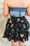 Boots Printed Ruffle Elastic Waist Skirt - Broken horn