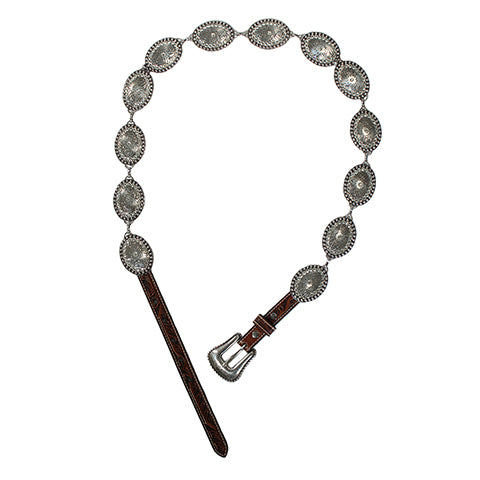 Nocona Ladies Belt Crystal Concho - Broken horn