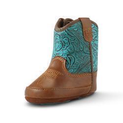 Ariat Round Up Style Lil Stomper Infant Boot - Broken horn