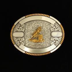 Oval Buckle - Broken horn
