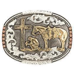Crumine Oval Buckle - Broken horn