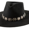 3D Chain Hatband Cross Conchos - Broken horn