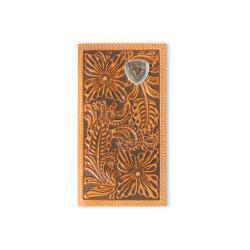 Ariat Men's Rodeo Style Wallet Floral Logo - Broken horn
