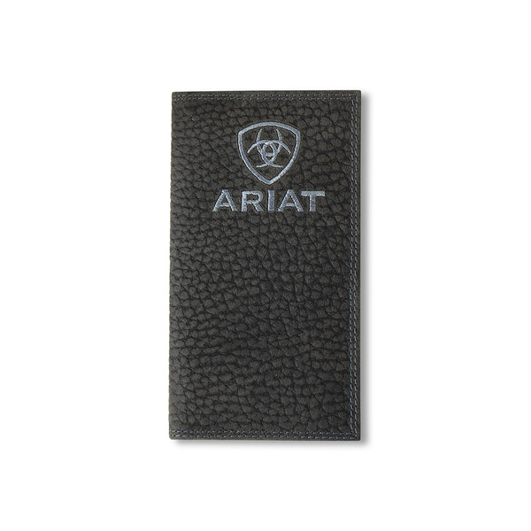 Ariat Rodeo Wallet Bullhide Black - Broken horn