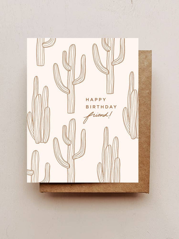 Cactus Birthday Card - Broken horn