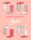 Happy Holidays Y'all Card - Broken horn