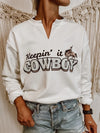 Keepin' It Cowboy Crewneck - Broken horn