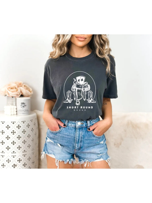 Short Round Bound Tee - Broken horn