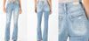 Miss Me Distressed High Rise Bootcut Jeans - Broken horn