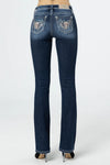 Miss Me Aztec Bull Mid-Rise Boot Cut - Broken horn