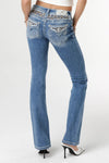 Stitched to Topaz Bootcut Jeans - Broken horn
