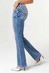 Stitched to Topaz Bootcut Jeans - Broken horn