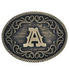 Filigree Initial Attitude Belt Buckle - Broken horn