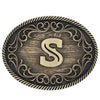 Filigree Initial Attitude Belt Buckle - Broken horn