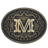 Filigree Initial Attitude Belt Buckle - Broken horn