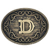 Filigree Initial Attitude Belt Buckle - Broken horn