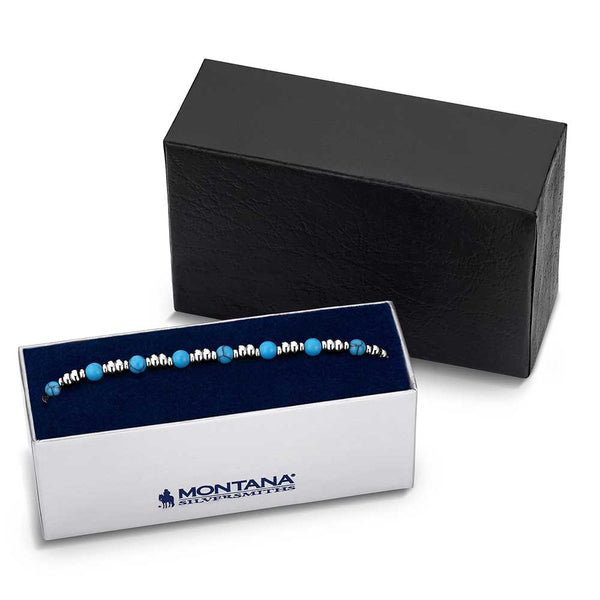 Turquoise Beaded Bracelet - Broken horn