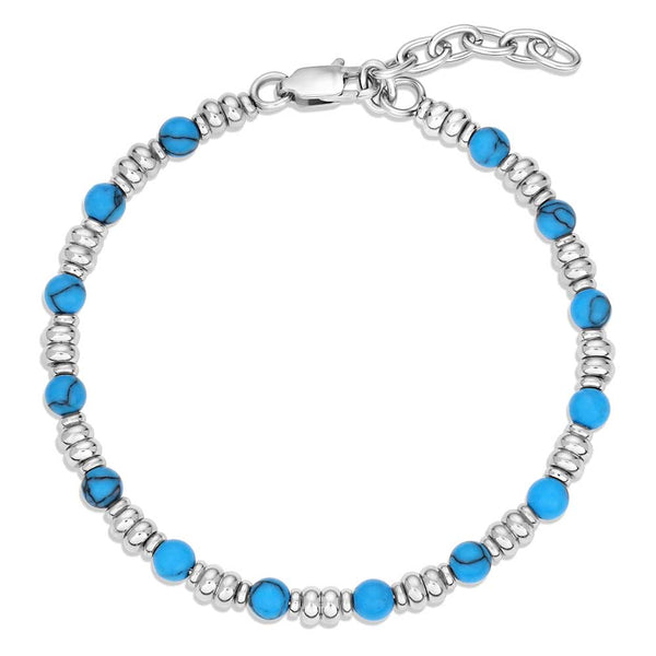 Turquoise Beaded Bracelet - Broken horn