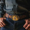 Cowboy Sh*t Bullrider Attitude Buckle - Broken horn