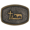 Faithful Frontier Attitude Buckle - Broken horn