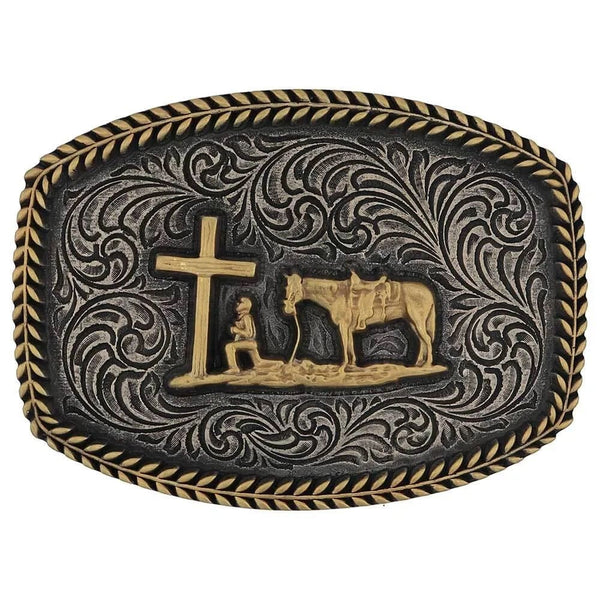 Faithful Frontier Attitude Buckle - Broken horn