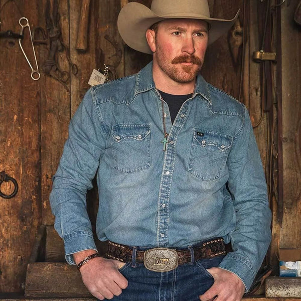 Faithful Frontier Attitude Buckle - Broken horn