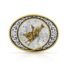 Ranch Rope Bull Rider Buckle - Broken horn