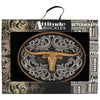 Two-Tone Longhorn Attitude Buckle - Broken horn