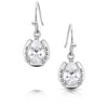 Lucky Trot Crystal Earrings - Broken horn