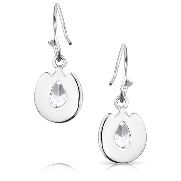 Lucky Trot Crystal Earrings - Broken horn