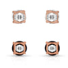 Opposites Attract Double Crystal Post Earring Set - Broken horn