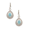 River Lights on Ice Teardrop Earrings - Broken horn