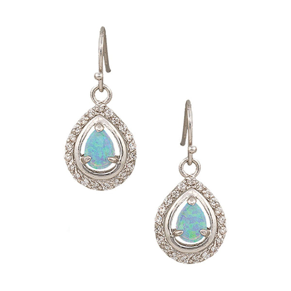 River Lights on Ice Teardrop Earrings - Broken horn