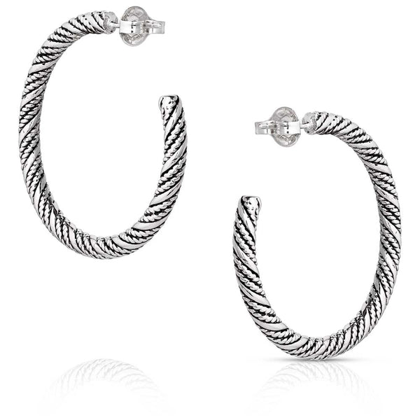 Subtle Style Hoop Earrings - Broken horn
