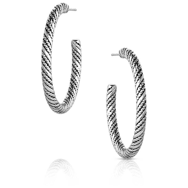 Subtle Style Hoop Earrings - Broken horn