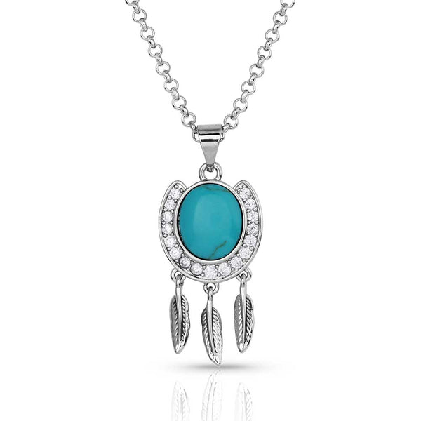 Catching Luck Horseshoe Necklace - Broken horn