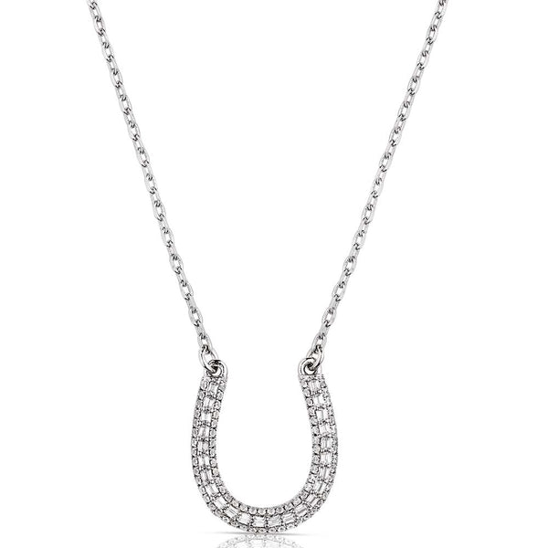 Frosted Luck Crystal Necklace - Broken horn