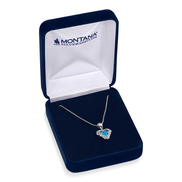Heart's Flame Opal Necklace - Broken horn