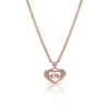 Let's Dance A Little Dance Rose Gold Heart Necklace - Broken horn