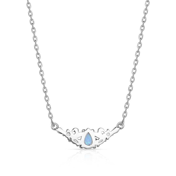 Refined Grace Opal Crystal Necklace - Broken horn