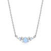 Refined Grace Opal Crystal Necklace - Broken horn