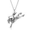 Saddle Bronc Rider Pendant Necklace - Broken horn