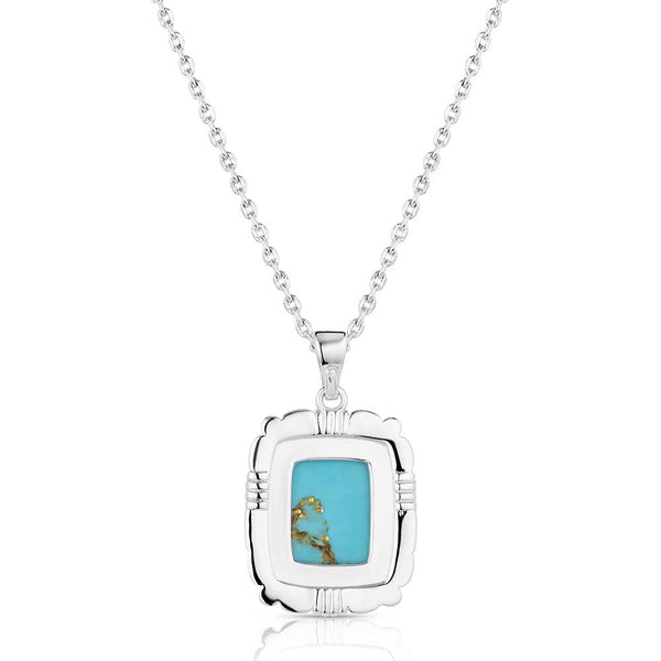 Turquoise Peace Necklace - Broken horn