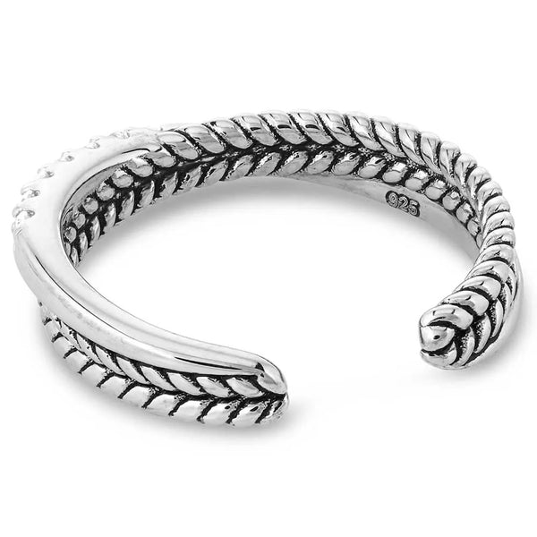 Crystal Crossover Open Ring - Broken horn